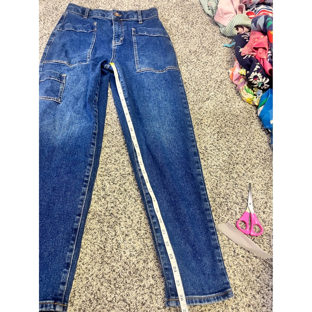 Boden Barrel Denim Jeans US 2R‎ Blue High Waist Utility Pockets Barrel Jeans - Picture 9 of 13